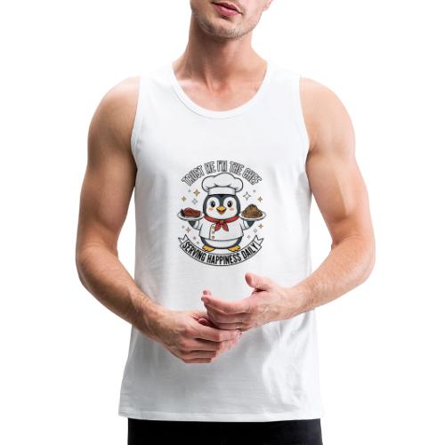 cute Penguin Chef-Funny Cartoon Daily Happiness - Men's Premium Tank