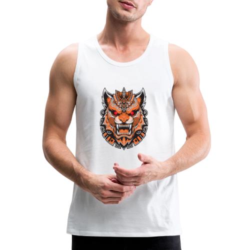 Tribal Demon Wolf Mask - Men's Premium Tank