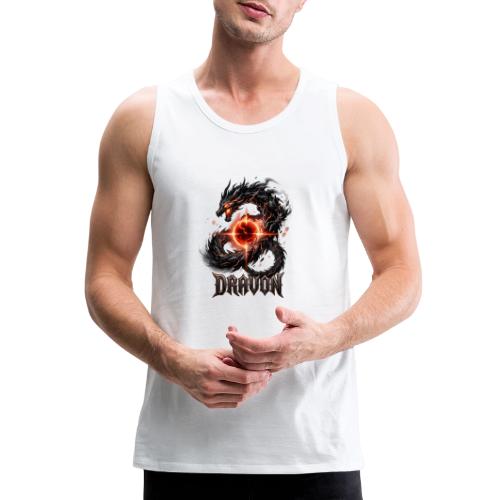 Dravon Fire Dragon Dark Fantasy Graphic T-Shirt - Men's Premium Tank