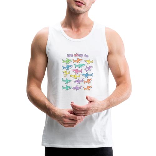 It’s Okay To – Cute Pastel Shark - Men's Premium Tank