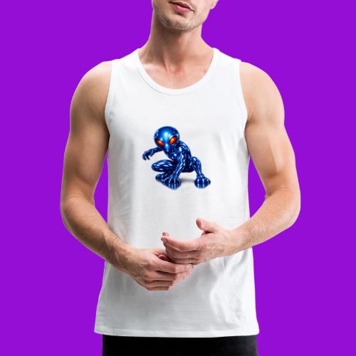 Blue Alien Crouch - Men's Premium Tank