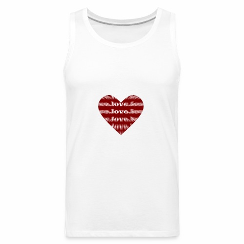 Love Heart Red - Girlfriend Gift Idea - Men's Premium Tank