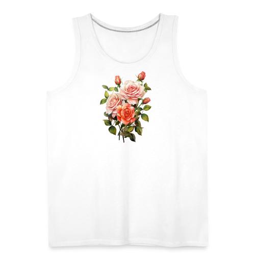 Pink Roses - Men's Premium Tank