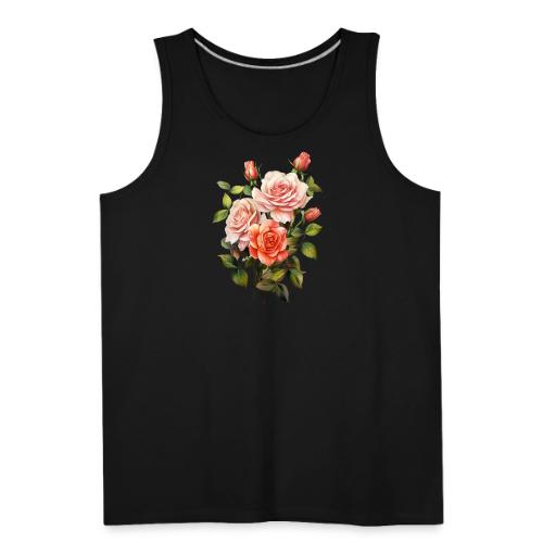 Pink Roses - Men's Premium Tank