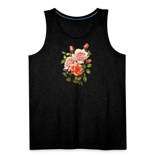 Pink Roses - Men's Premium Tank