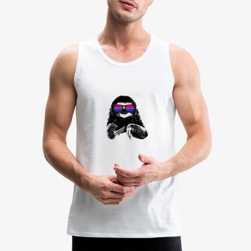 Pride Sloth Bisexual Flag Sunglasses - Men's Premium Tank