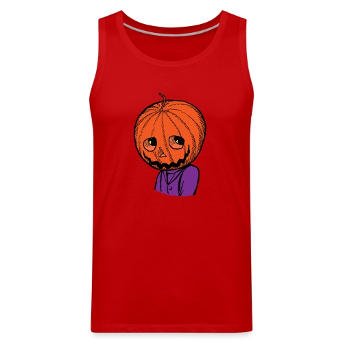 Pumpkin Head Halloween - Men's Premium Tank