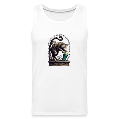 Lucky Last Call Cat Graphic Tee - Men's Premium Tank