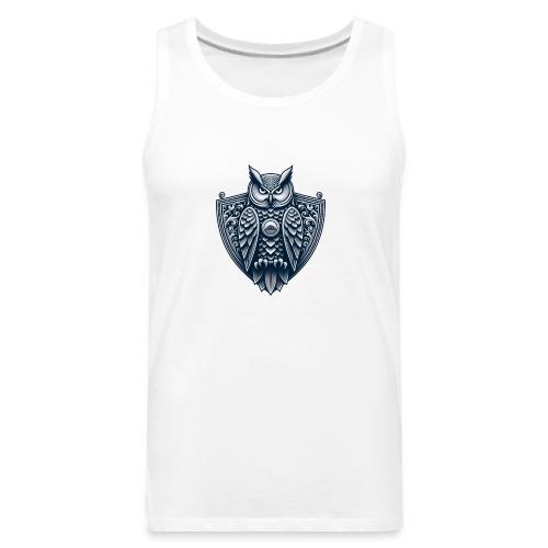 Night Watch Owl T Shirt, Sarcastic Dad Gift - Men's Premium Tank