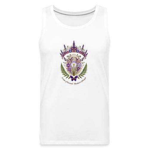 Spring Meadow Crown Tee, Cottagecore Renewal Gift - Men's Premium Tank