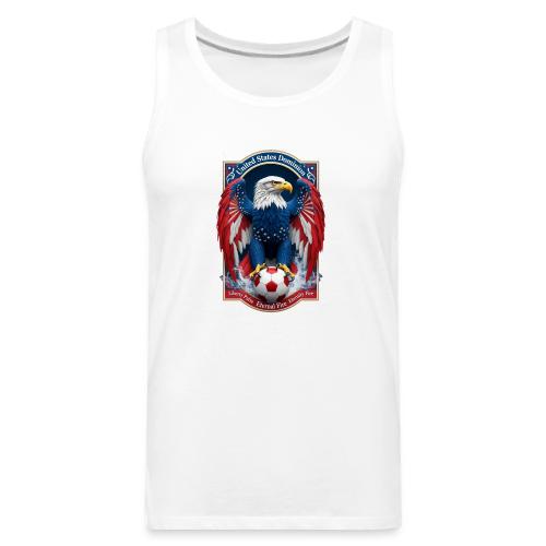 USA Eagle Emblem T Shirt, USA Soccer Pride Gift - Men's Premium Tank