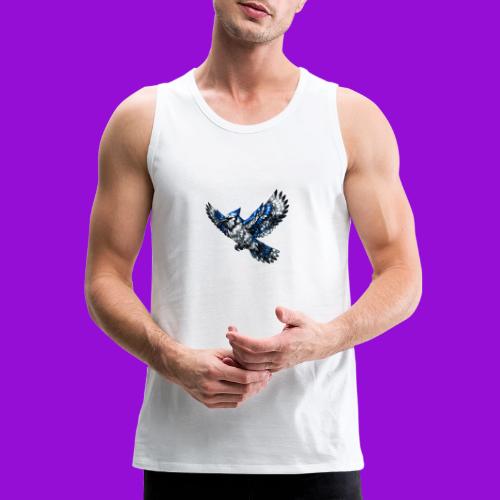 Silver Blue Jay in Flight - Men's Premium Tank