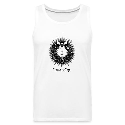 Peace & Joy T-Shirt | Minimalist Elegant Christmas - Men's Premium Tank
