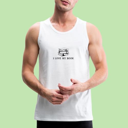 I love my book t-shirt - Men's Premium Tank