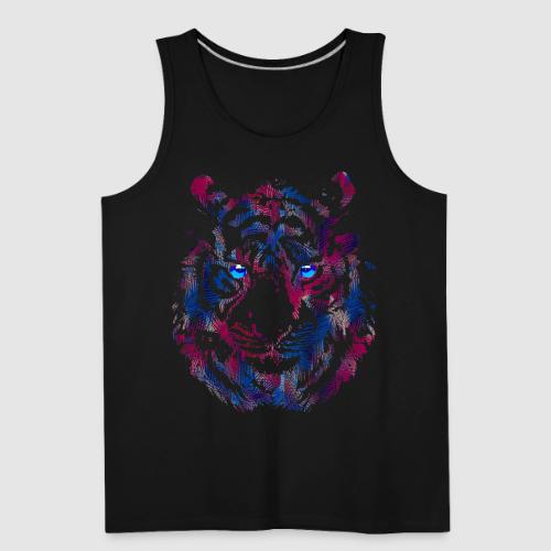 Tiger Head - Roaring Tiger - Tiger Face - Men's Premium Tank