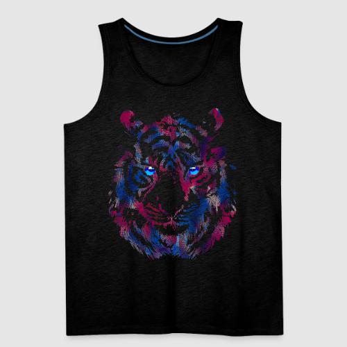 Tiger Head - Roaring Tiger - Tiger Face - Men's Premium Tank