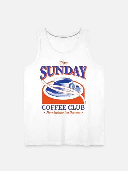 Slow Sunday Coffee Club - Men's Premium Tank - white