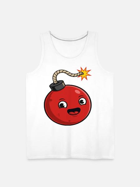 Playful Cartoon Bomb Design - Men's Premium Tank - white