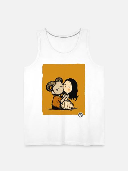 Rustic Ram Kiss Duo - Men's Premium Tank - white