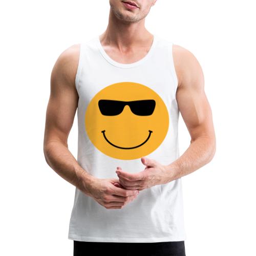 Orange Face with Sunglasses - Men's Premium Tank