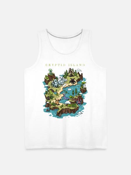 Cryptid Island - Men's Premium Tank - white