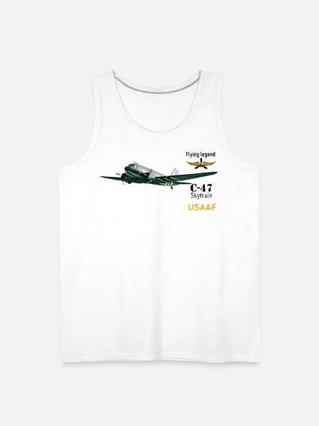 C-47 - Men's Premium Tank - white