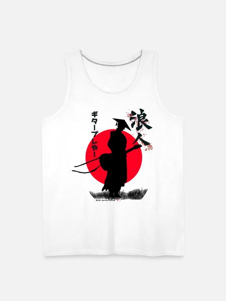 Ronin Guitar Player - Men's Premium Tank - white