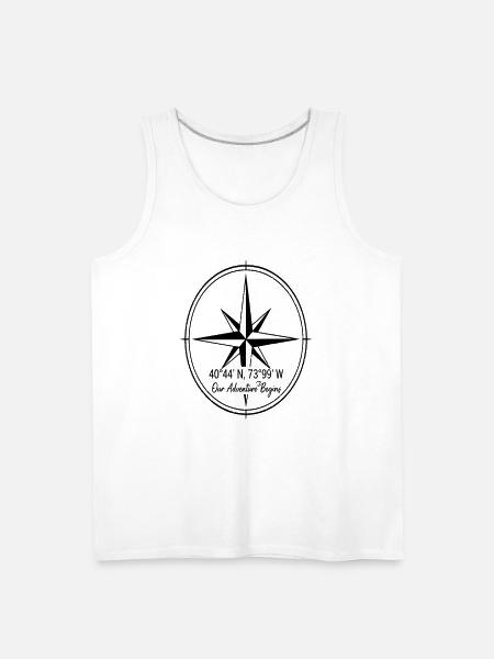 Compass Rose Adventure - Men's Premium Tank - white