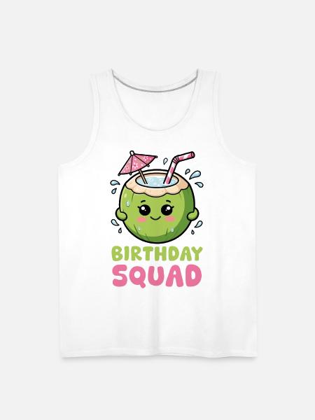 Birthday Coconut Squad - Men's Premium Tank - white