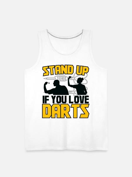Darts Dart Player - Men's Premium Tank - white
