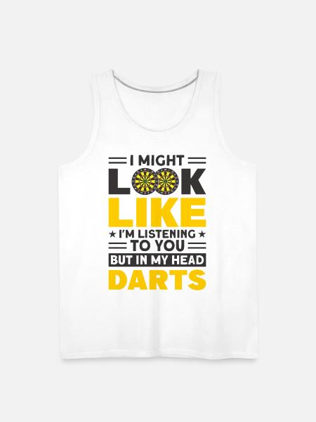 Darts Dart Player - Men's Premium Tank - white