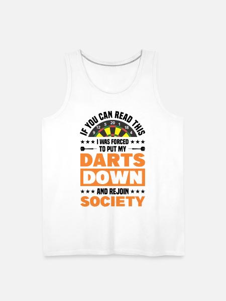 Darts Dart Player - Men's Premium Tank - white
