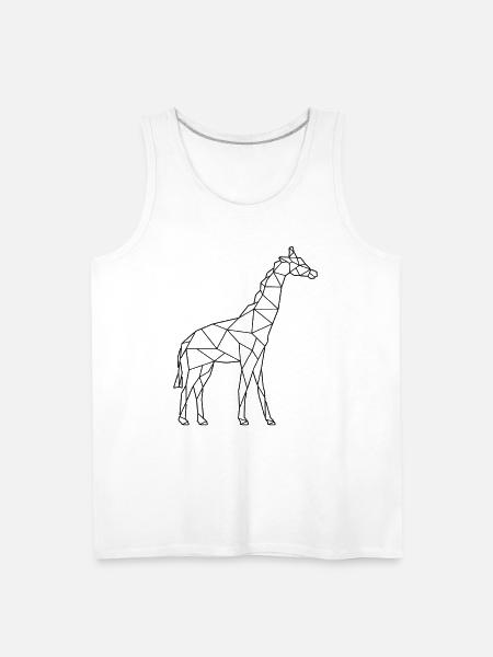 Giraffe low poly - Men's Premium Tank - white