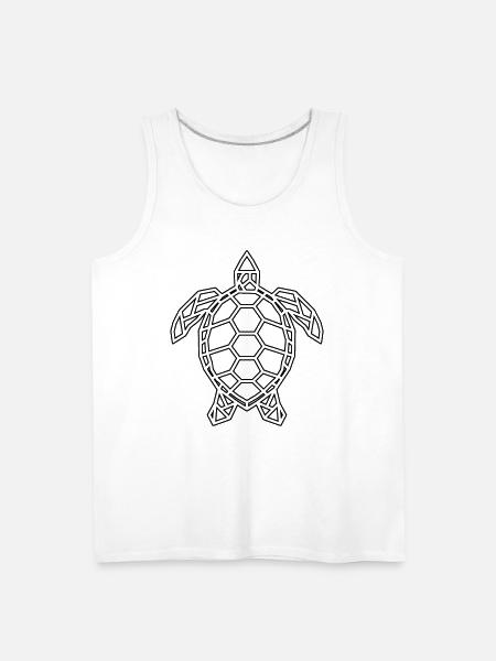 turtle polygon - Men's Premium Tank - white