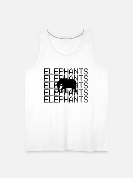 elephants - Men's Premium Tank - white