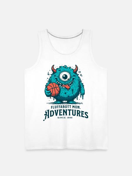 Art Illustration monster - Men's Premium Tank - white