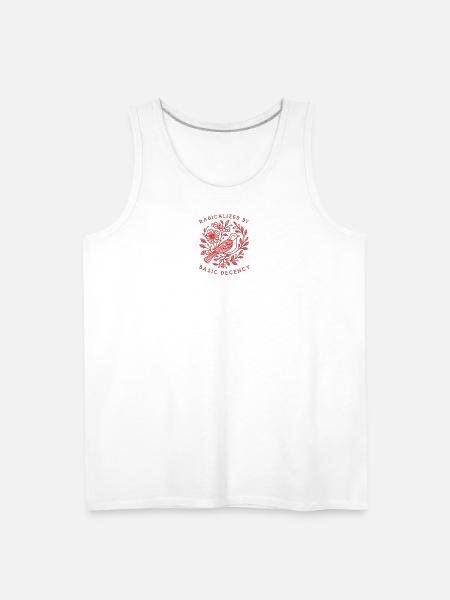 Radicalized-by-basic-decency - Men's Premium Tank - white