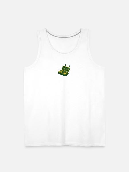 Drone Remote Controller Logo - Men's Premium Tank - white