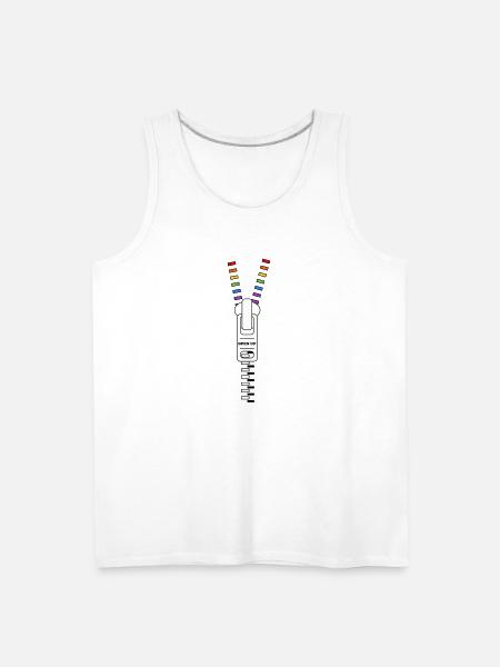 Open Up - Men's Premium Tank - white