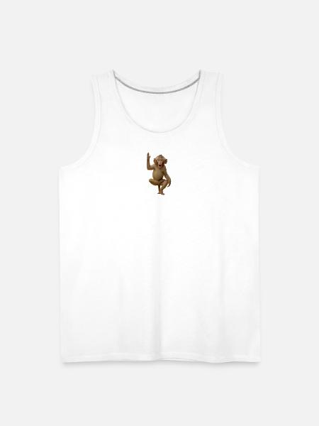 Surprised Monkey Raise Hand - Men's Premium Tank - white