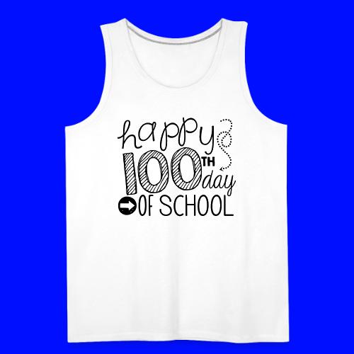 Happy 100th Day of School Arrows Teacher T-shirt - Men's Premium Tank