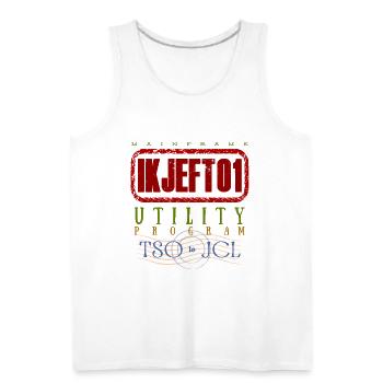IKJEFT01 Mainframe Utility Program - Men's Premium Tank - white - Front