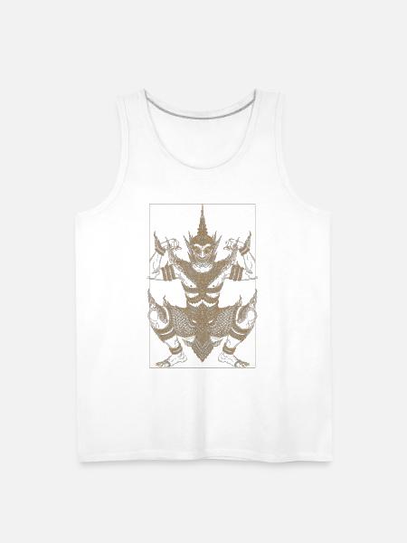 Golden Deva Guardian Mandala - Men's Premium Tank - white