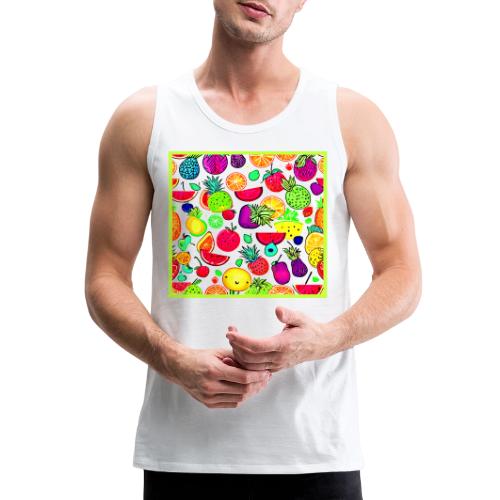 Colorful Fruits Orchard Artistry - Men's Premium Tank