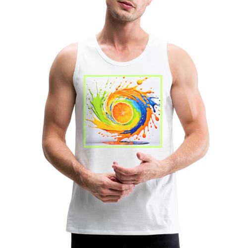 Citrus Splash of Color Design - Men's Premium Tank