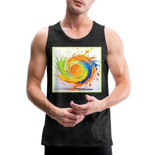 Citrus Splash of Color Design - Men's Premium Tank