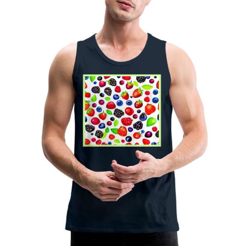 Berry Burst: Fruity Pattern - Men's Premium Tank