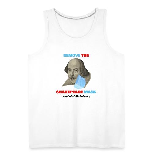 Remove Shakespeare Mask- Front & Back light color - Men's Premium Tank
