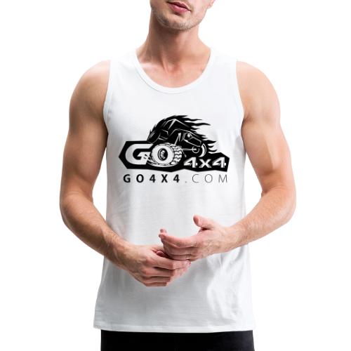 go bw white text black - Men's Premium Tank