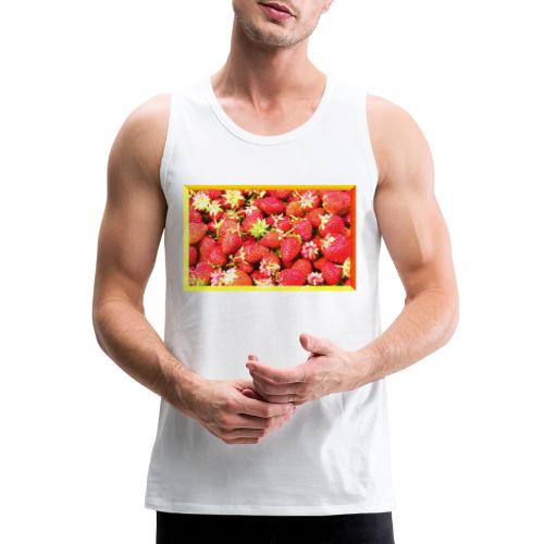 Stack of Strawberries Fruit Cute Photo. Buy Now - Men's Premium Tank